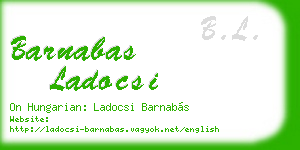 barnabas ladocsi business card